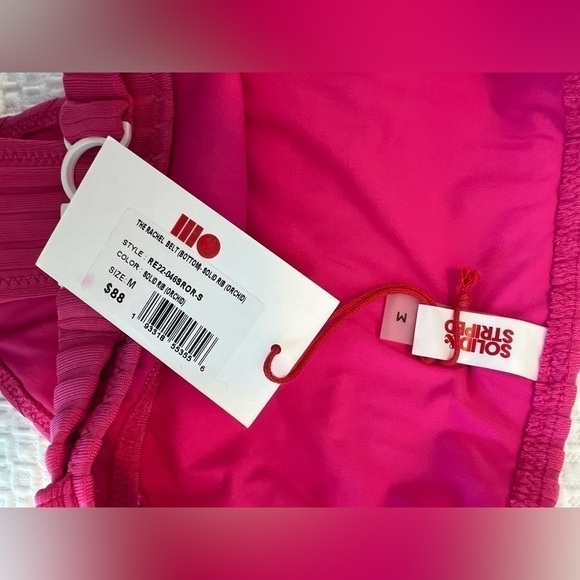 SOLID AND STRIPED RACHEL BELT SWIMSUIT SOLID RIB BOTTOM - Picture 14 of 16